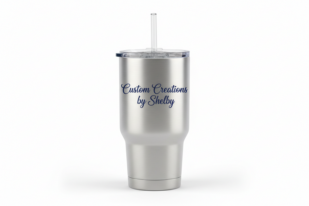 Custom Tumbler with Straw