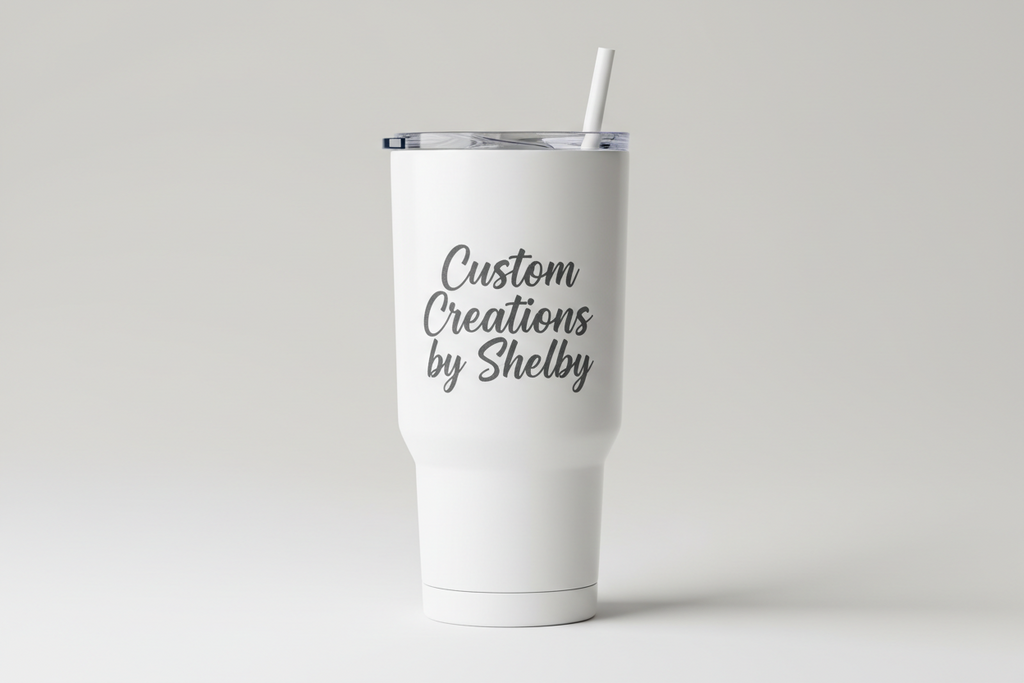 Custom Tumbler with Straw