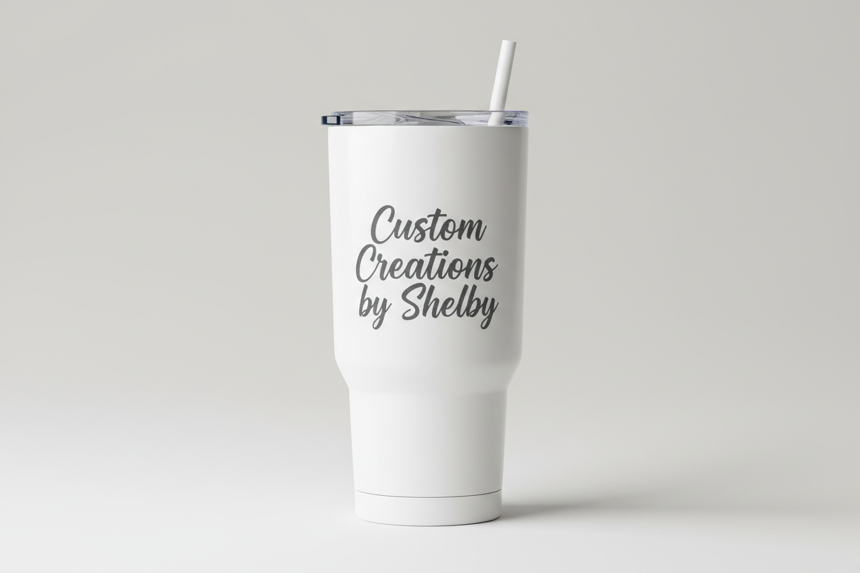 Custom Tumbler with Straw